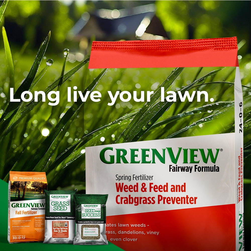 GreenView Fairway Formula Spring Fertilizer Weed & Feed + Crabgrass Preventer - 18 lbs Covers 5,000 Sq. ft