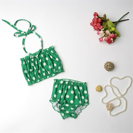 

Herrnalise Toddler Baby Girls Summer Cute Polka Dot Children s Bikini Swimsuit Set