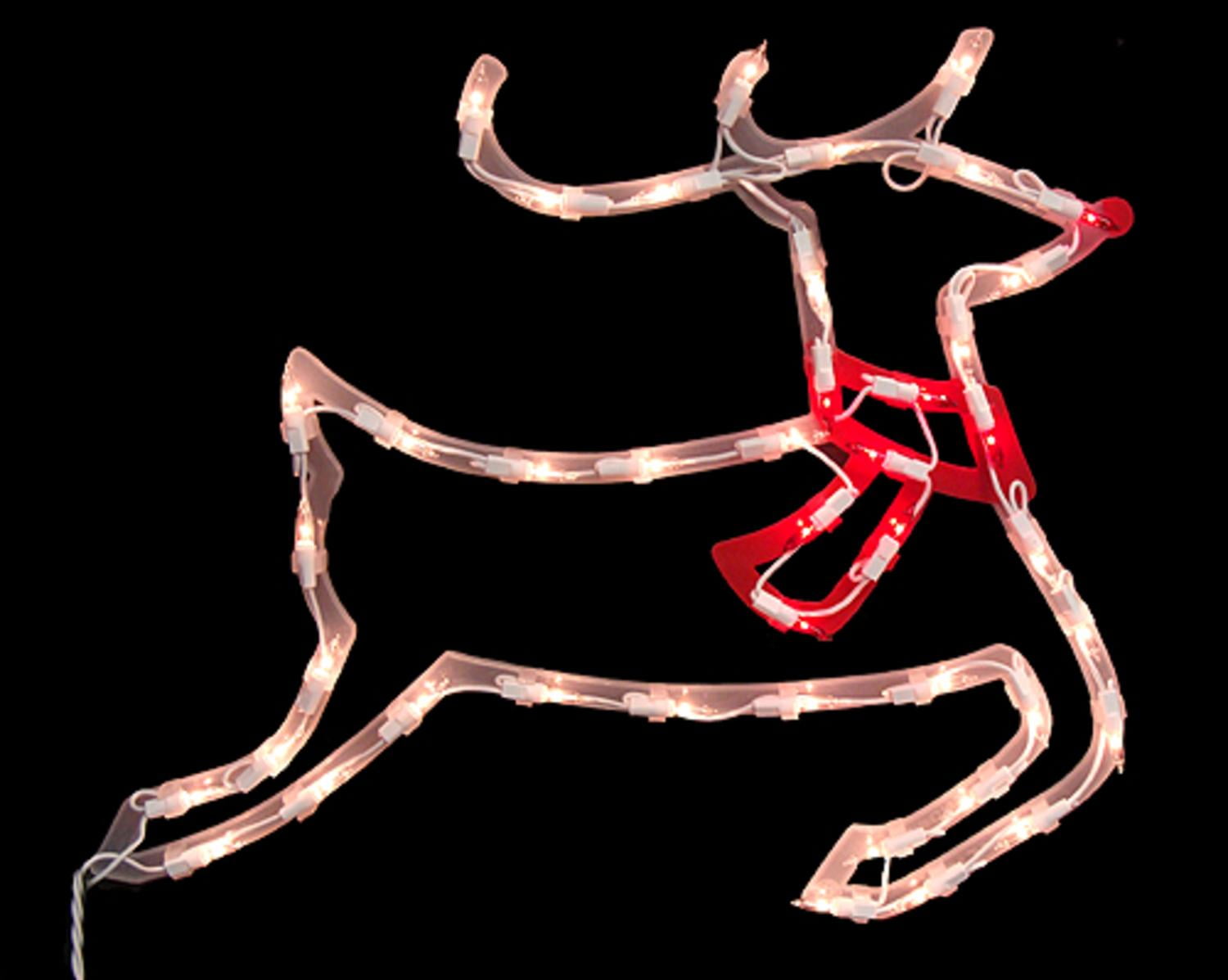 17" Lighted Reindeer Christmas Window Silhouette Decoration  Walmart