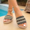 thumbnail image 2 of ssuyfkrb Womens Sandals Flat Summer Women Sandals Beach Womens Shoes Black 7.5, 2 of 10
