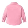 thumbnail image 6 of Lullu Boys Long Sleeve Button Down Shirt Casual Solid Basic Pocket Shirts Unisex Top, Pink, 6 of 6
