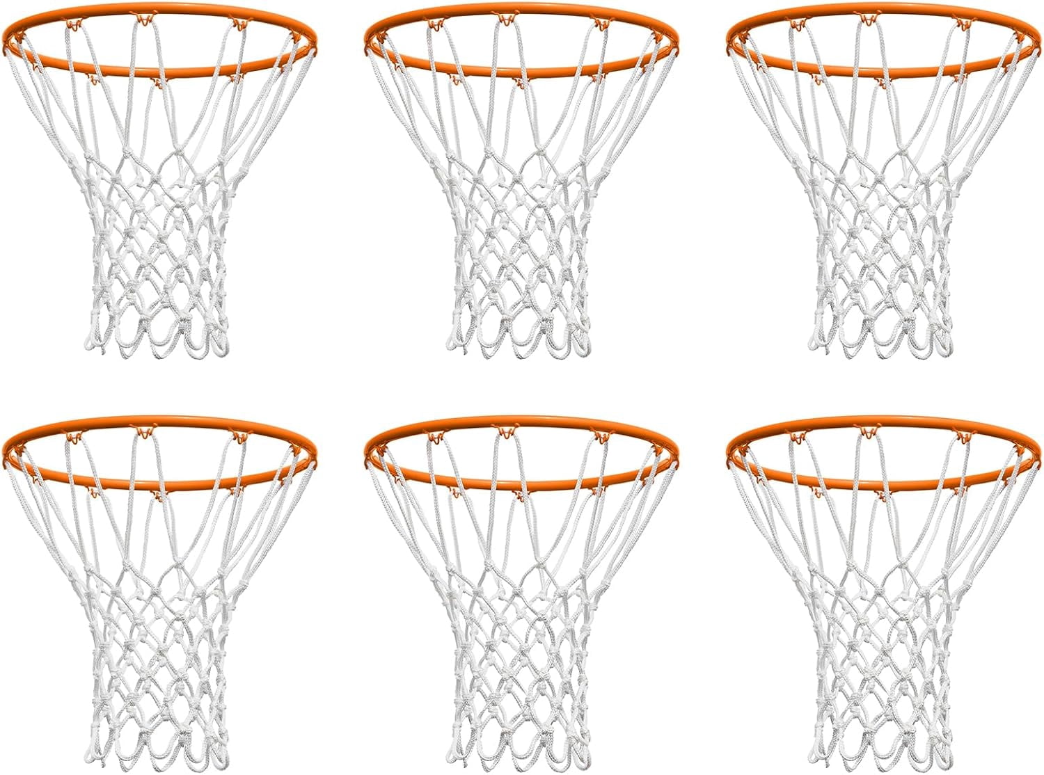 Heavy Duty All Weather Basketball Net Replacement for Standard 12 Loop Rims Indoor or Outdoor