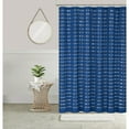 thumbnail image 4 of Sequin Shower Curtain Shining Stripe Holiday Bathroom Decor Coco 70x70 Red/ Silver, 4 of 5