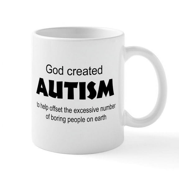 CafePress - Autism Offsets Boredom Mug - 11 oz Ceramic Mug - Novelty Coffee Tea Cup