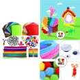 thumbnail image 3 of Handicrafts Collage Props Fabric Felt Cloth Googly Eyes Pompoms Birthday, 3 of 8