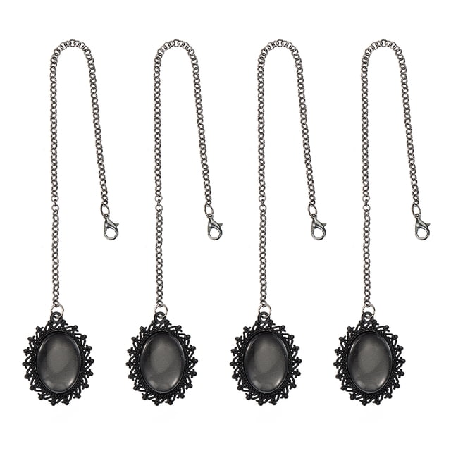 Charm de foto de gorra de graduación Uxcell, charm de foto con borlas, regalo con borlas conmemorativas, negro, paquete de 4