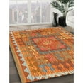 thumbnail image 3 of Ahgly Company Machine Washable Indoor Rectangle Contemporary Orange Red Area Rugs, 6' x 9', 3 of 7