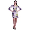 thumbnail image 2 of Moomaya Robe Courte Imprimée pour Femmes, Manches Évasées, Coupe Droite, Robes pour Femmes, Vêtements d'Été Décontractés, 2 of 6