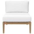thumbnail image 6 of Modway Clearwater Teak Wood and Fabric Outdoor Armless Chair in Gray/White, 6 of 8