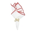 thumbnail image 2 of Linen Napkins With Red Stitch Edges, Set of 4, 2 of 6