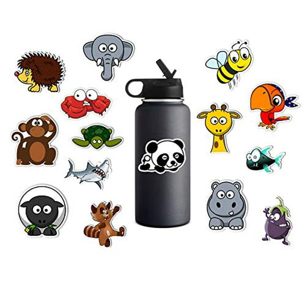 15 Pcs Water Bottle Sticker, Waterproof Kids Animal