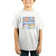 thumbnail image 1 of T-Shirt Blanc pour Enfants à Carreaux de Personnages LankyBox, 1 of 3