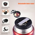 thumbnail image 2 of mmirethe 500ML Stainless Steel Bento Box Food Container Portable with Tableware Braised Beaker Black, 2 of 6