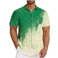 thumbnail image 1 of Styesk T-Shirts pour Homme Mode Décontractée Col Rabattu Imprimé Manches Courtes Chemise Blouse, 1 of 5