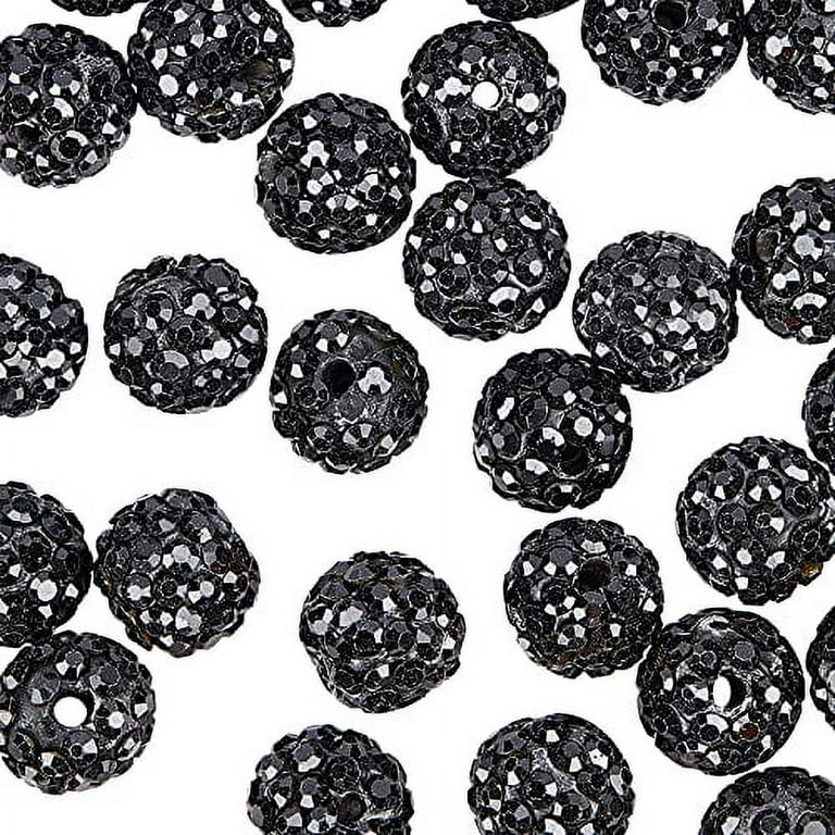10mm Polymer Clay Beads Yin-yang Beads, Round Beads Jewelry Beads Black and White  Beads Cute Jewelry Beads Approximately 40 Beads per Strand 