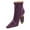 Purple, variant on XYD Women Chic Square Toe Ankle Boots Rhinestone Block High Heels Side Zip Booties Event Party Shoes Size 7 Purple