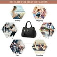 thumbnail image 6 of Women's Trendy Top Handle Bag PU Leather Classic Shoulder Bag Elegant Crossbody Outdoor Satchel Tassels Handbag Purse, 6 of 7