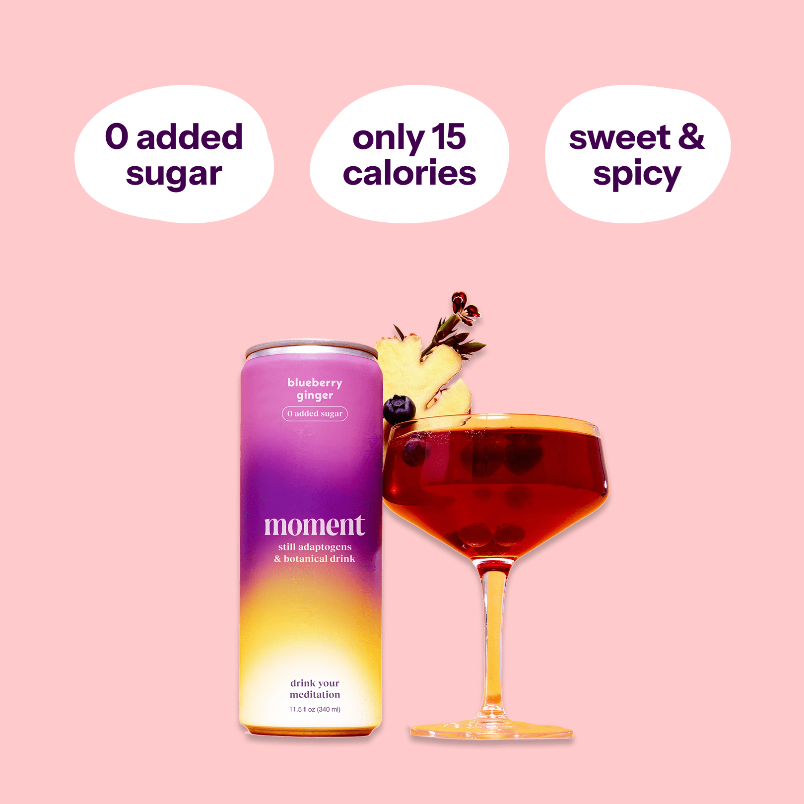 Moment Healthy Wellness Adaptogen Drink, Still Combo, 0 Sugar, L