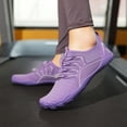 thumbnail image 2 of lnmuld Men Women Barefoot Shoes, Breathable Mesh Shoes for Water Yoga Fitness Hiking Color:Purple,Size:7.5, 2 of 7