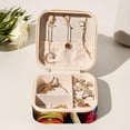 thumbnail image 6 of Elephant Travel Portable Square Jewelry Box Organizer for Rings Earrings Necklaces Bracelets Girls Women, 6 of 6
