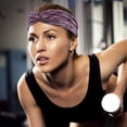 thumbnail image 3 of Banda para el sudor para mujer y niña, diadema de yoga, diadema atlética que absorbe el sudor, diademas elásticas antideslizantes, banda ancha deportiva para correr, entrenamiento, fitness, gimnasio,, 3 of 8
