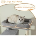 thumbnail image 5 of 70-Inch Cat Tree,Large Cat Tree Tower with Hammock, Scratching Post, Condo and Multi-Level Cat Tower for Large Cats, Cat Activity Center Playhouse, Light Gray LCT016, 5 of 7