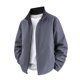 thumbnail image 2 of Blusa y camisa de manga larga con cuello alto para hombre, color liso, manga larga, cuello alto, chaqueta informal de doble cara con bolsillo, chaqueta de poliéster para hombre, 2 of 7
