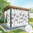thumbnail image 6 of Outdoor Curtains for Patio Waterproof, Black Dandelion Outdoor Privacy Panels Grommet, Country Modern Minimalist Flower Blackout Outside Curtains for Porch/Cabana/Pergola/Gazebo 54"x95", 2 Panels, 6 of 8