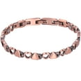 thumbnail image 1 of Pulsera de terapia magnética para mujer, cadena de mano de cobre para aliviar el dolor, joyería con forma de corazón, 1 of 8