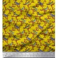 thumbnail image 1 of Soimoi polyester Crepe Fabric Leaves,Red Berries & Parrot Bird Decor Fabric Printed Yard 42 Inch Wide, 1 of 1