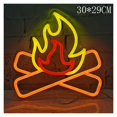 thumbnail image 2 of Letrero De Neón Con Forma De Fuego Para Fiestas, Juegos, Chimenea, Decoración Para Niños, Familia, Dormitorio, Festivales, Bares 30cmx29cm, 2 of 3