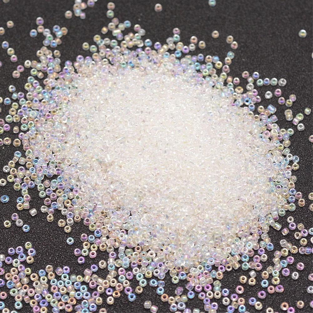 1pound 8/0 Round Glass Seed Beads Grade A Transparent Colours Rainbow Clear 2.8~3.2mm Hole: 1.0mm about 15000pcs/pound