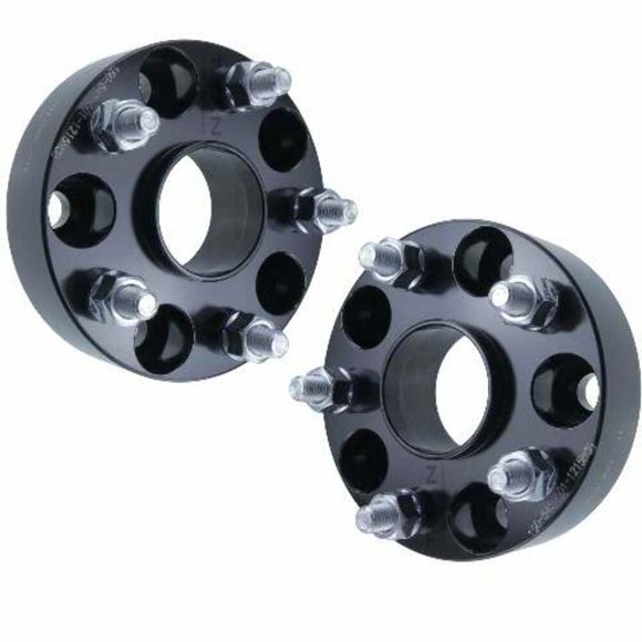 1.5" 5x4.5 Hubcentric Wheel Spacers - Fits Nissan Maxima 300z 350z Fits Infiniti G37 G37 Q50-1.5 Inch (38mm), 5x114.3, 60.1mm Hub, 12x1.5 Studs - Pair of 2 - Black