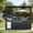 Black + Stainless Steel + American Design + American Traditional-2, variant on 108-Inch 6-Burner 85000 BTU Deluxe Stainless Steel Gas Outdoor Kitchen Bar Barbecue Island Grill  + Wine Cooler Compact Refrigerator + Rotisserie + Granite Countertops + Storage Cabinets & Drawers