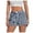 Navy, variant on Jane Wardrobe Women’s Casual Summer Gingham Print Shorts, Elastic Waist Button Front Boxer Style Shorts, Navy/Pink, S/M/L/XL