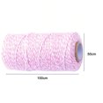 thumbnail image 2 of Yuarrent Cuerda de hilo de algodón de 100M x 2MM, cuerda de doble Color, cordel decorativo para panaderos para manualidades DIY y envoltura de regalos, Kits de decoración para fiestas rosa y blanco Yuarrent JJ24524-07, 2 of 6