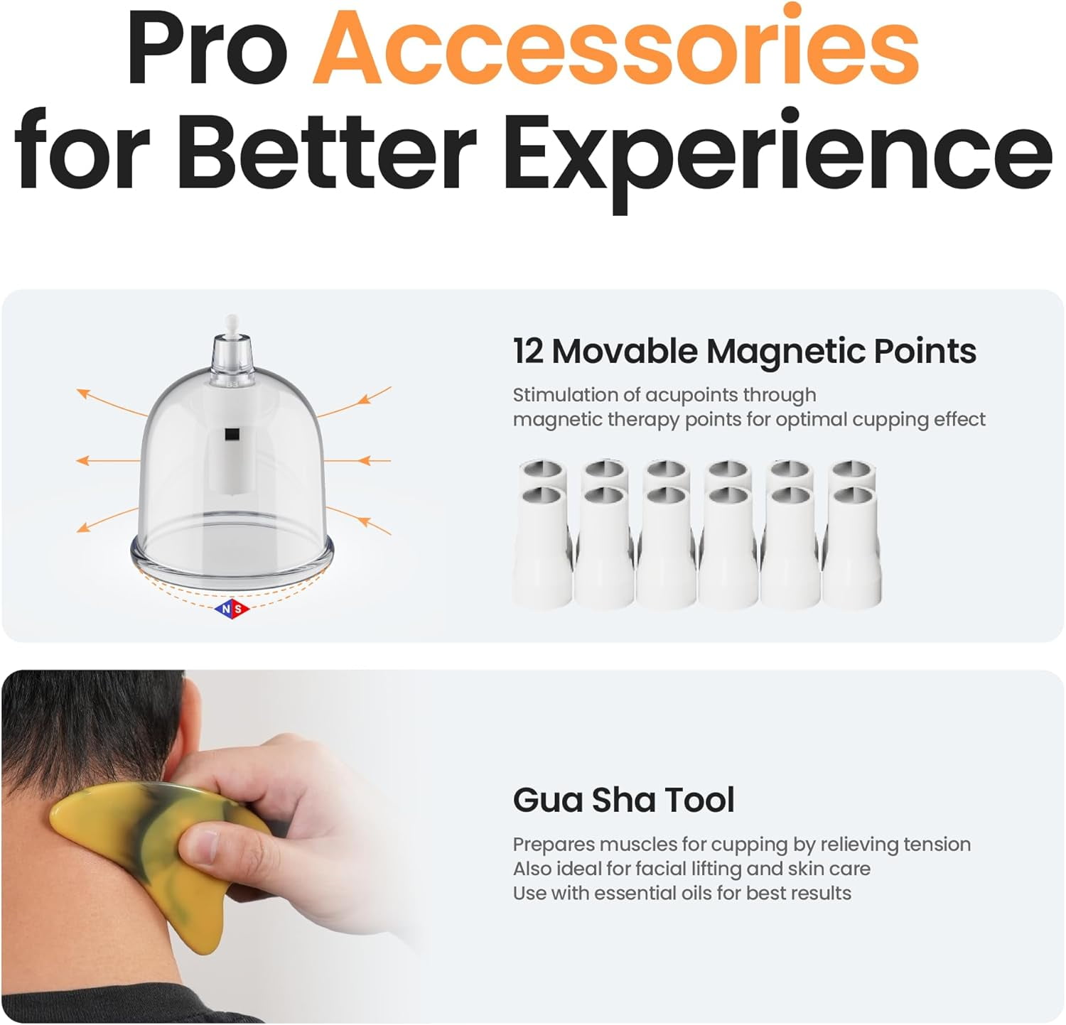 GYENNO Cupping Set includes 32 Cups, Professional Cupping Kit with Magnetics and Manual Pump