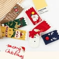 thumbnail image 3 of URMAGIC Toddler Baby Adult Cotton Socks Christmas Cute Cartoon Slipper Socks Xmas Holiday Soft Knit Coral Fleece Socks, 3 of 6