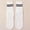 White, variant on Purcolt 1PC Non Slip Yoga Socks for Women Comfort Breathable Moisture Wicking Striped Mid Calf Crew Socks with Grippers for Pilates Barre and Home Workouts
