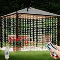 thumbnail image 2 of USB Curtain Lights 8 Modes LED Curtain Fairy Lights with Remote Christmas Decorations for Home Wedding Decor New Year 2025, 2 of 5