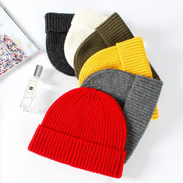 Gorro de melón, gorro de punto nuevo europeo y americano, gorro de color liso para otoño e invierno para hombre, gorro de lana estilo hip-hop para mujer, gorro de melón, lote de moda