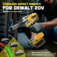 thumbnail image 2 of Cordless Impact Wrench High Torque 1/2", Compatible for Dewalt 20V Battery, 1400 Ft-lbs (2000 Nm),Brushless Electric Impact Gun with 4 Modes & LED Light (NO Battery), 2 of 8