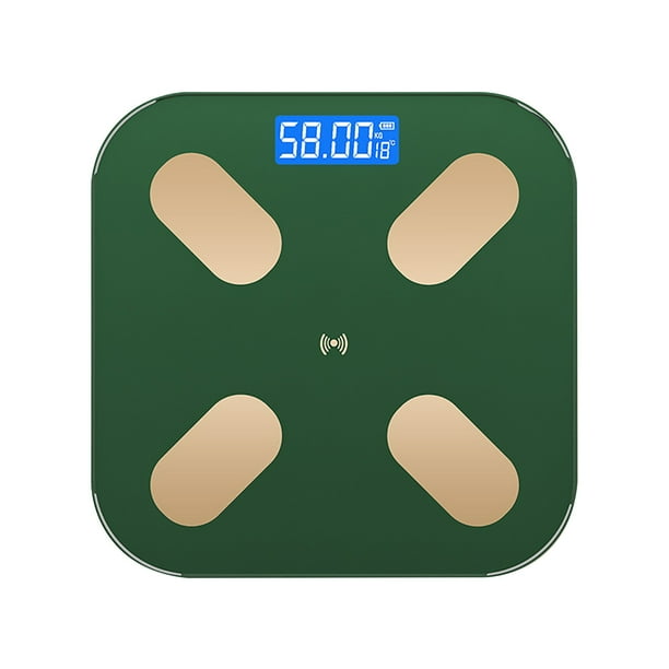 Báscula digital inteligente y precisa para baño, con Bluetooth, para medir peso corporal y porcentaje de grasa corporal.