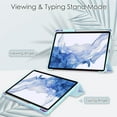 thumbnail image 3 of SaniMore Case for Samsung Galaxy Tab S9/Tab S7/Tab S8 (Model SM-X700/X710/X706/T870), Auto Sleep/Wake Shock Resistant [Built-in Pencil Holder] Stand Transparent Slim Anti-fall Shell, Light Blue, 3 of 8