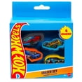 thumbnail image 3 of Set de material escolar con gomas de borrar Hot Wheels con coches de carreras y tatuajes, 3 of 5