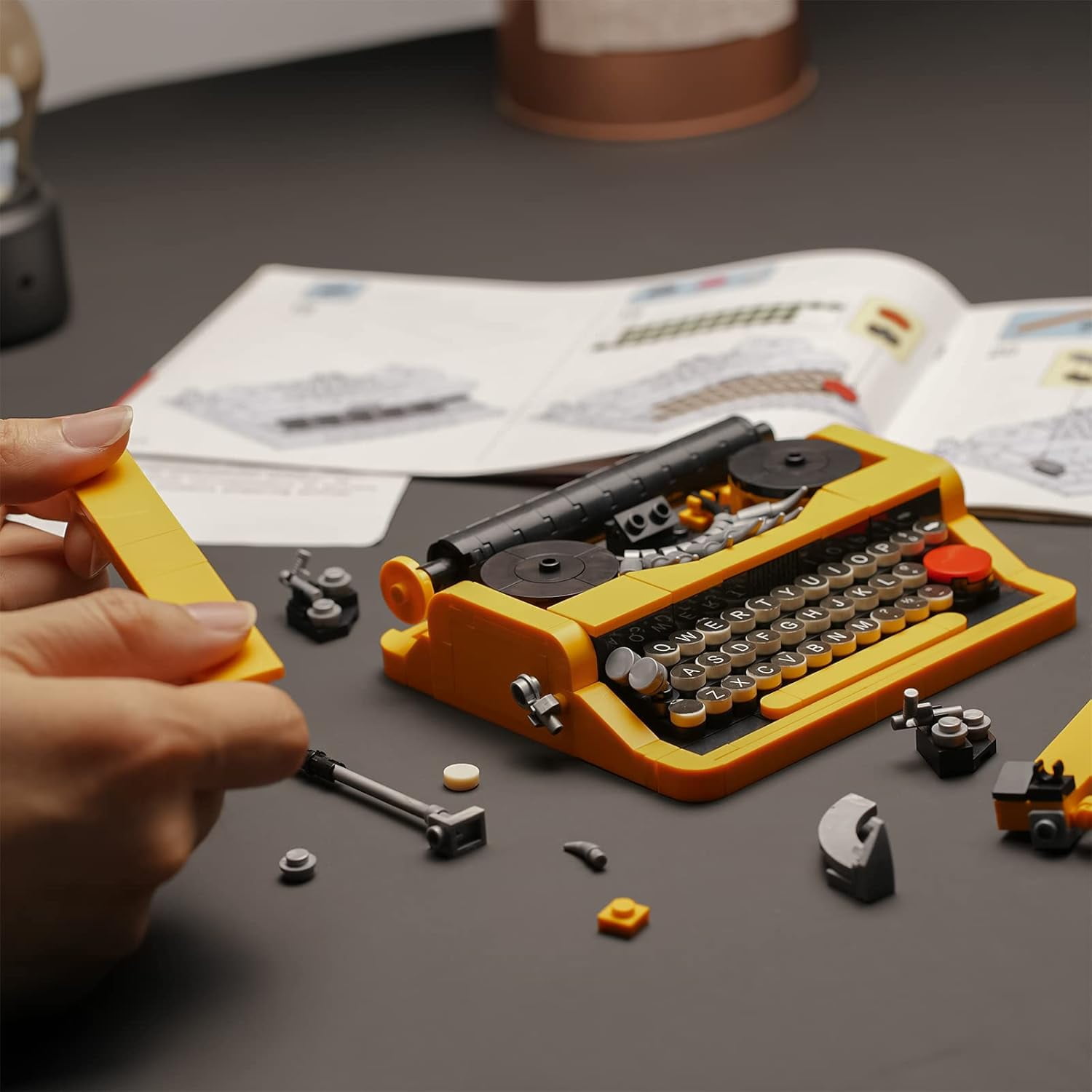Typewriter Building Set Compatible with Lego for Adults,Ideas Cute Building Toys for Girls 8-14 Years,Christmas Toys for Kids