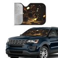 thumbnail image 4 of Fuzoiu Classical Golden Casino Print Car Windshield Sun Shade,Block Uv Rays Sunshade,Foldable Front Window Sun Visor Protector for Car,SUV,Truck-Keep Vehicle Cool-Classical Golden Casino, 4 of 8