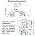 thumbnail image 4 of 2 calcomanías de pared de dibujos animados de elefante de 23.6 x 11.8 pulgadas, pegatinas de pared impermeables de elefante y bebé, papel tapiz autoadhesivo extraíble, calcomanías de decoración de par, 4 of 10