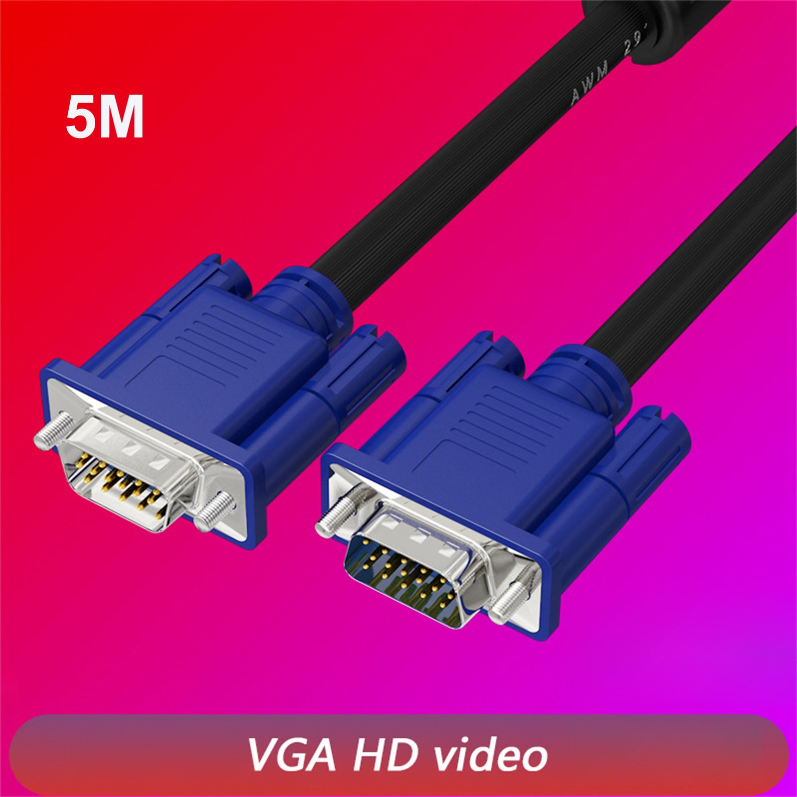 VGA Cable Computer Monitor, Projector, 1080p Full HD High Resolution Cable
