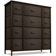 thumbnail image 1 of Sorbus 12 Drawer Dresser Organizer Large Bedroom Organization, Clothes Storage Drawers, Closet Organizer, Tall Dresser for Living Room, Office, Easy Pull Fabric Bins - Wooden Handle (Brown), 1 of 8